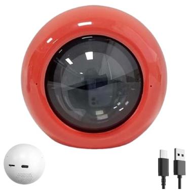 Imagem de Reprodutor de vídeo com bola de cristal de 6,9 cm, exibição digital, vídeos e fotos personalizáveis, presente personalizado para aniversário, aniversário, esfera iluminada de casamento (vermelho#)