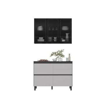 Imagem de Cozinha Completa Itatiaia Lumina 200cm em Madeira MDF - Moveis Itatiai
