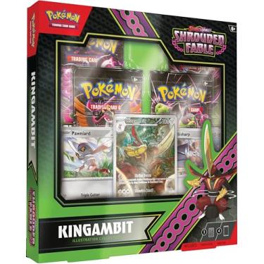 Imagem de Pokemon TCG: Coleção de ilustração Kingambit de fábula envolta escarlate e violeta (1 cartão promocional de folha completa, 2 cartas metálicas e 4 pacotes booster)