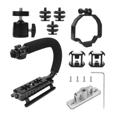 Imagem de Suporte de tiro portátil para drone DJI RC2/RC Pro 2, Gimbal portátil em forma de U, antiderrapante com parafuso de 1/10.2 cm, equipamento de filmagem portátil com barra transversal e adaptador para