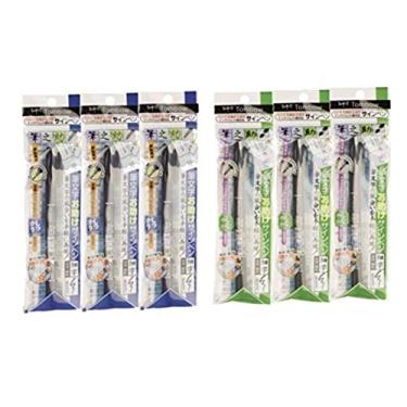 Imagem de Tombow Caneta pincel Fudenosuke – Conjunto de 3 canetas Earh tipo duro e macio, total de 6 canetas.