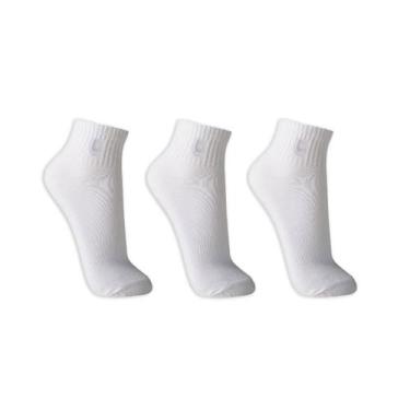 Imagem de Lupo Meia 3223 Kit 3 Pares Cano Curto, 45-48, Branco