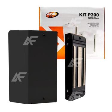 Imagem de Fechadura Magnética Eletroimã  Ppa P200 para Portas e Portão - Preto, 