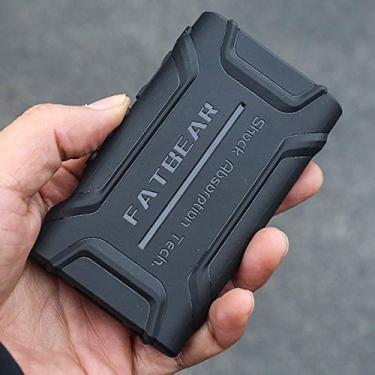 Imagem de Fat Bear Capa para Sony A55, antiderrapante, antiqueda, à prova de choque, armadura protetora completa para Sony Walkman NW-A55HN A56HN A57HN A50 A55 A56 A57... (capa preta com plugue de poeira)