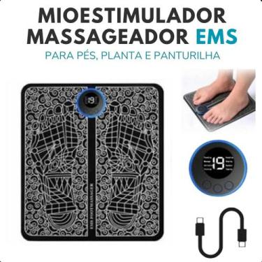 Imagem de Massageador P/ Pés Tapete EMS Joy Preto - LIPPIN