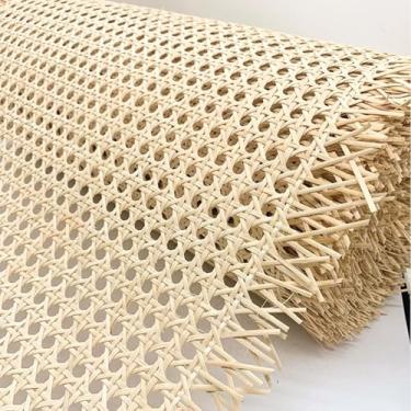 Imagem de 20" Largura X 3.3 Pés Rolo De Tecido De Cana De Rattan Natural Para Projetos De Caning, Folha De Webbing De Cana, Cana De Malha Aberta Pré-tecida Para Cadeira De Caning, Armário De Artesana