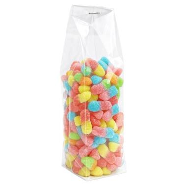 Imagem de Sacos de celofane Yotelab Flat Bottom 5x5x21cm com papel 100 unidades