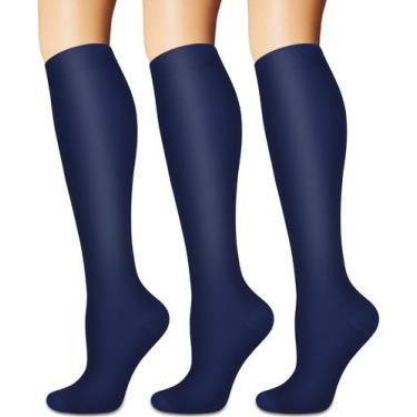Imagem de Meias de compressão Sooverki para mulheres e homens (3 pares)