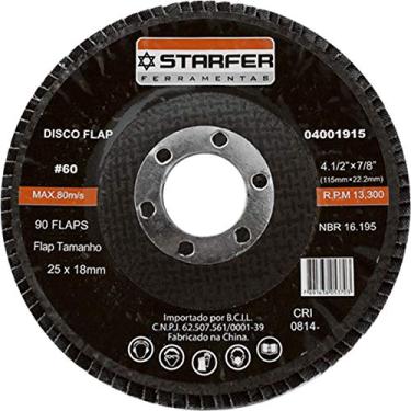 Imagem de Disco Flap 4.1/2 60 Starfer