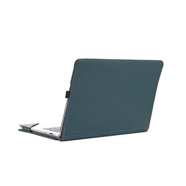 Imagem de Case Cover for New Microsoft Surface Laptop Studio 2& Laptop Studio Tablet【14.4-inch Screen】 2-in-1 PU Leather Protective Shell(Surface Laptop Studio, Plain Leather Dark Green)