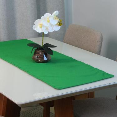 Imagem de Caminho De Mesa Basic 1 Peça 1,30m X 40cm Tecido Oxford 100% Poliéster - Verde