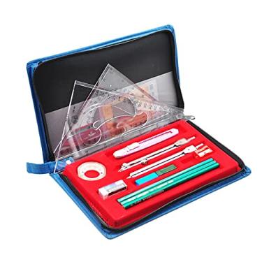 Imagem de Bússola de desenho conjunto de transportador e compasso de 15 peças bússola para ferramentas de desenho de geometria kit de ferramentas de geometria ferramenta de precisão de geometria para compasso
