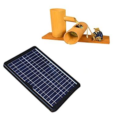 Imagem de Fonte solar para pássaros, fonte de bambu, ornamentos de água corrente de bambu, tubo de bambu, dispositivo de água corrente