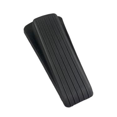 Imagem de Rolhas para parte inferior do chão, cunha de rolha de borracha premium, batentes empilháveis resistentes para piso para carpete resistente, lacunas (preto, pacote com 2)