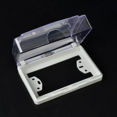 Imagem de Tampa de tomada elétrica tipo 118 fontes de tomada de energia caixa de soquete de plástico capa de interruptor de parede (transparente)