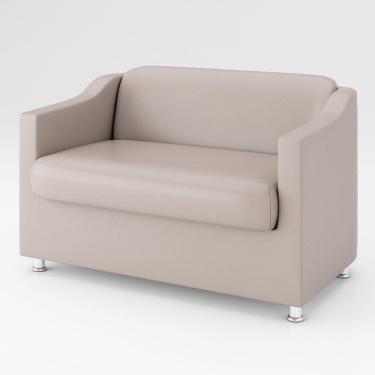 Imagem de Sofá Namoradeira Tilla Confortável Courino Cor:Bege