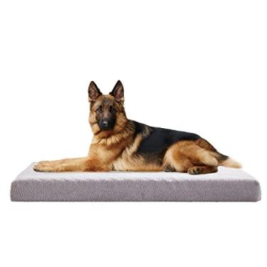 Imagem de Cama ortopédica extragrande para cães grandes, 104 cm, GG, lavável com forro à prova d'água e espuma viscoelástica de gel refrescante, serve para animais de estimação de até 50 kg