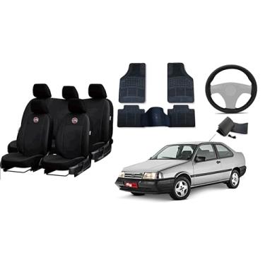 Imagem de Capa de couro + Tapete 5 peças + Capa de volante para Fiat tempra 90-99