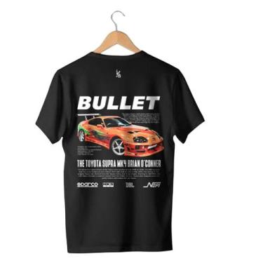 Imagem de Camisa Streetwear Básica 100% Algodão Camiseta Estampa Toyota Supra MK