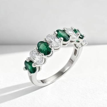 Imagem de 1 anel quadrado geométrico incrustado brilhante para mulheres requintadas joias finas vida diária namoro decoração para festa de formatura, Cobre, Sem pedra preciosa