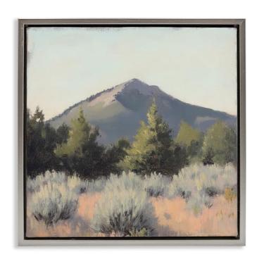 Imagem de Stupell Industries Tucson Mountain Landscape Brown Framed Floater Canvas Wall Art, design by Petal Prints Design, 25 x 25