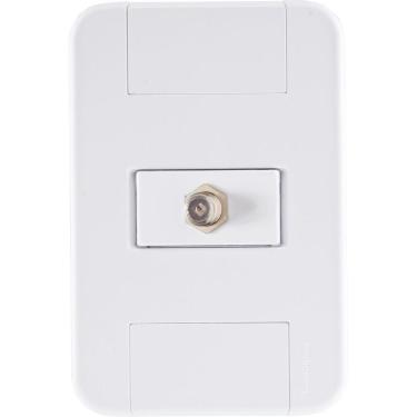 Imagem de Conjunto 4x2 Com 1 Tomada Tv/sat Coaxial Tramontina Tablet Branco Tramontina