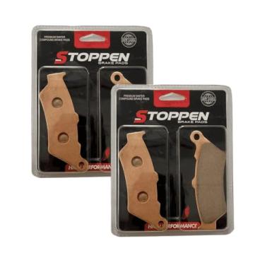 Imagem de Stoppen Pastilhas de Freio Sinterizadas para BMW F700GS, F750GS, F800GS, F850GS, F900GS Adventure, Cobre Sinterizado 2 Pares Dianteiro
