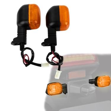 Imagem de PSLER Luzes de seta traseiras de motocicleta compatíveis com BWS 50 100 125, ZUMA 50F 50 FX 125, lente âmbar, 1 par