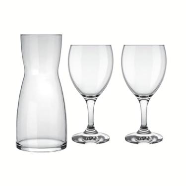 Imagem de Kit Jarra Decanter Moringa 500ml com 2 Taças Windsor 250ml