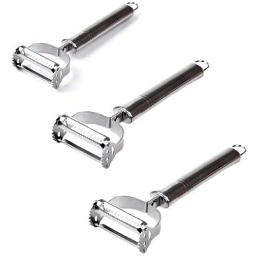 Imagem de Descascador e Fatiador 2 em 1 em Aço Inoxidável – Dupla Lâmina Móvel para Legumes e Frutas, Ideal para Casa, Cozinha e Restaurante(3)