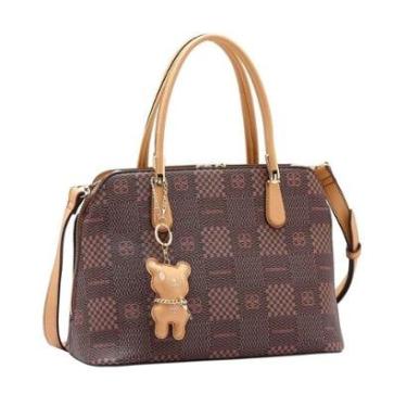 Imagem de Bolsa Feminina Original Elemento Gráfico Mão Chenson 85096 Café-Feminino