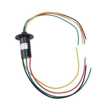 Imagem de FTVOGUE Anel Deslizante Elétrico 4 Fios 30A 30mm de Diâmetro Com Rotação de 360 ​​graus Escova de Fibra de Contato Dourado para Plataforma Giratória Braço Robótico Equipamento de Teste