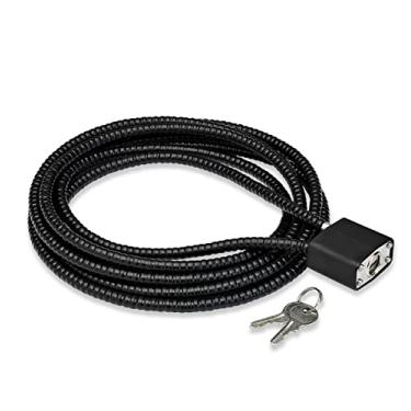 Imagem de SnapSafe Cadeado de cabo de 3 metros, 75282 - Cadeado de cabo de aço revestido de PVC com 2 chaves - Prenda várias armas de fogo, pistolas, rifles ou espingardas através do receptor, colocado dentro