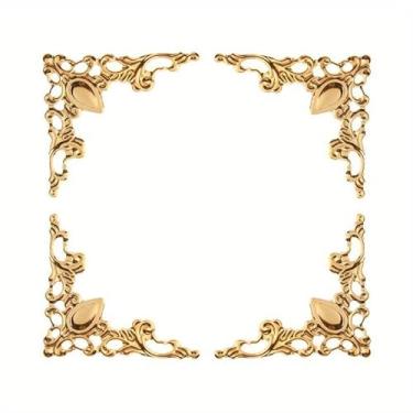 Imagem de 30 peças de suportes de canto de metal cor bronze 40 mm suportes de canto para moldura de foto protetor de móveis decorativo (prata, 60 peças/lote)