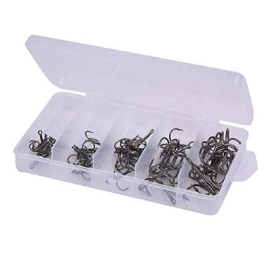 Imagem de KIMISS 50 Peças de Ganchos de Pesca Agudos - Conjunto de Anzol de Metal Farpado de Alta Resistência para Taxa de Captura Aprimorada