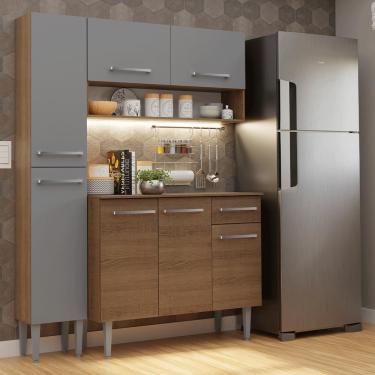 Imagem de Armário de Cozinha Compacta 137 cm Emilly Madesa 012