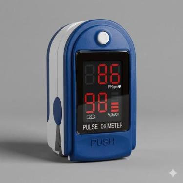 Imagem de Aparelho Medidor De Saturação Oxigênio Digital Dedo Monitor Cardíaco S