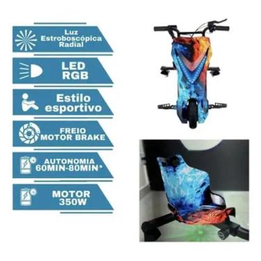 Imagem de Triciclo Drift Infantil 3 velocidades bluetooth led - fogo e gelo - Ma