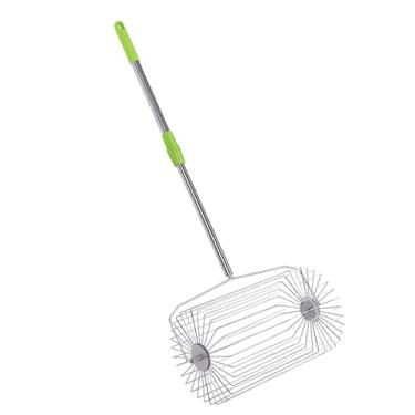 Imagem de Zhjvihx Coletor de Bola de Tênis, Fácil Coleta Sem Dobrar o Seletor de Rolo de Aço Inoxidável Com Alça Telescópica, para Bolas de Tênis, Ferramenta de Jardim de Frutas (L)