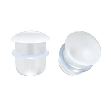 Imagem de BodyAce 1 par de kit de alongamento de orelha de vidro, calibres de alargamento único para tampões de orelha e anéis de borracha 8G-2,5 cm brinco expansor esticador piercing joia corporal [branco; 25