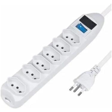Imagem de Extensão Elétrica 6 Tomadas 5 Metros 2 Porta USB