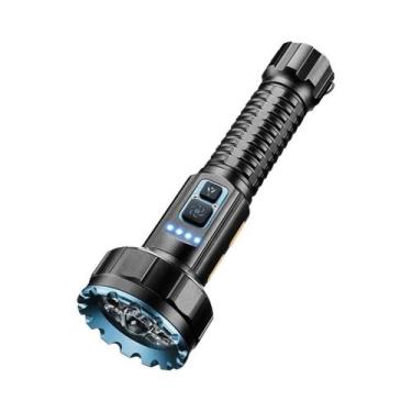 Imagem de Lanterna Tática Recarregável De 9 LEDs De Alta Luminosidade À Prova d'