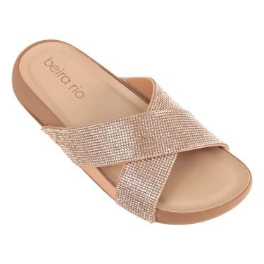 Imagem de Tamanco Papete Fem Beira Rio Cruzado Brilho Nude 8542.104