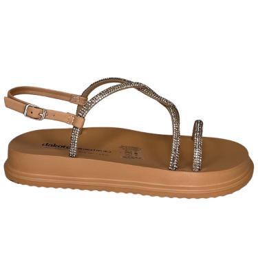 Imagem de Sandália Papete Fem Dakota Brilho Caramelo Y6246-0014