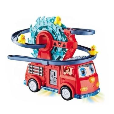 Imagem de Caminhão bombeiro Montanha Russa Com Patinhos Promoção. Envio Imediato