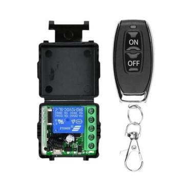 Imagem de Receptor De Relé RF 12V 1CH 433Mhz Com Controle Remoto Sem Fio Para Fe