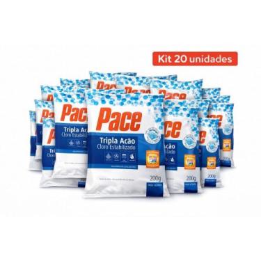 Imagem de Kit 20 Pastilhas Pace hth Tripla Ação 200g Cloro
