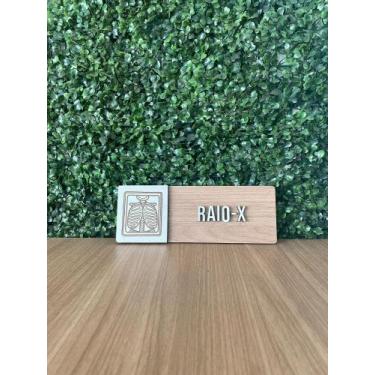 Imagem de Placa de sinalização Raio X com gravação em mdf - Realaser Store