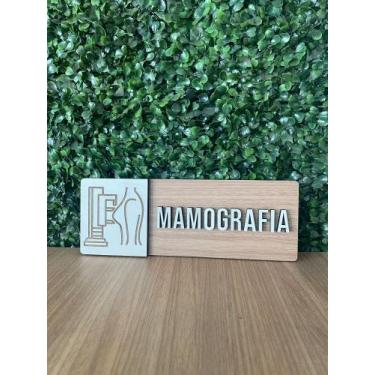 Imagem de Placa de sinalização Mamografia em mdf - Realaser Store