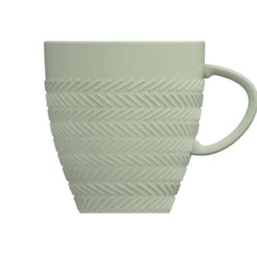 Imagem de Caneca Chá Café Verde Menta Chevron 310ml Germer Porcelanas
